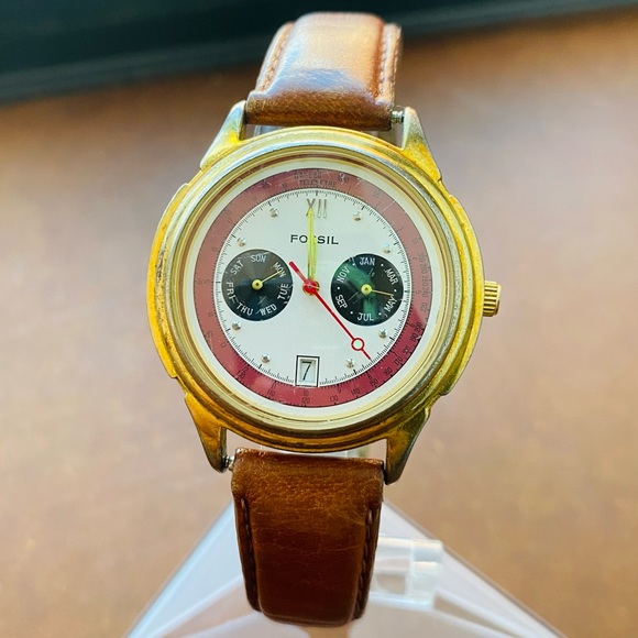 1993 FOSSIL CHRONOGRAPH WATCH TG-4007(000685) - Picture 1 of 6